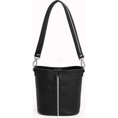 Amasouk Sabra Leather Shoulder Bag In Black