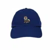 Amati Collection Women's Blue Pomeranian Embroidered Cap Unisex - Navy