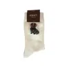 Amati Collection Women's Dachshund Embroidered Socks Unisex Cotton - White In Multi