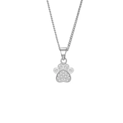 Amati Collection Women's Matching Paw Necklace - Silver In Metallic