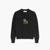 Amati Collection Women's Pomeranian Embroidered Sweater Black In Black