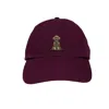 Amati Collection Women's Poodle Embroidered Cap Unisex - Burgundy