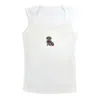 Amati Collection Women's White Dachshund Embroidered Tank Top In White