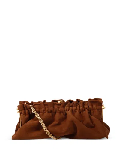 Amato Daniele Big Raviolo Clutch Bag In Brown