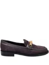 Amato Daniele Chain-detailing Loafers In Purple