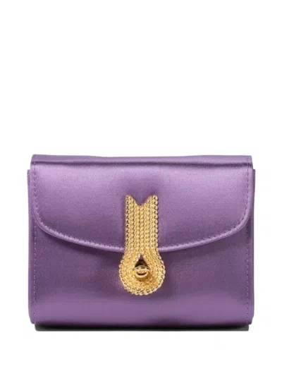 Amato Daniele Chain-embellished Clasp-closure Shoulder Bag In Purple