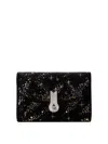 Amato Daniele Compact Black Satin Crossbody Bag In Black