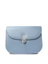 Amato Daniele Small Crystal-embellished Flap Shoulder Bag In Blue
