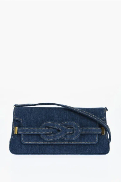 Amato Daniele Denim Nodo Shoulder Bag With Chain Strap