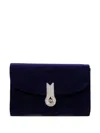 Amato Daniele Embellished-clasp Velvet Clutch Bag In Purple