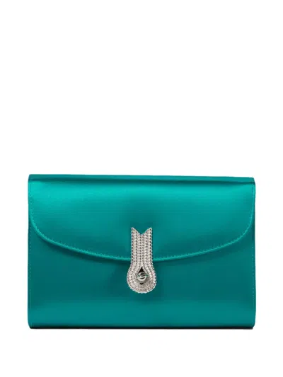 Amato Daniele Jewel-embellished Clutch Bag In Green