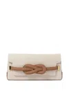 Amato Daniele Knot-detail Clutch Bag In Neutral