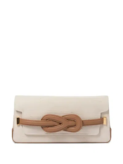 Amato Daniele Knot-detail Clutch Bag In Neutral