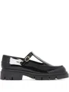 Amato Daniele Chic Patent Leather Loafers And Slippers For Women In Black