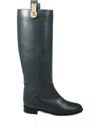 Amato Daniele Leather Boots In Green