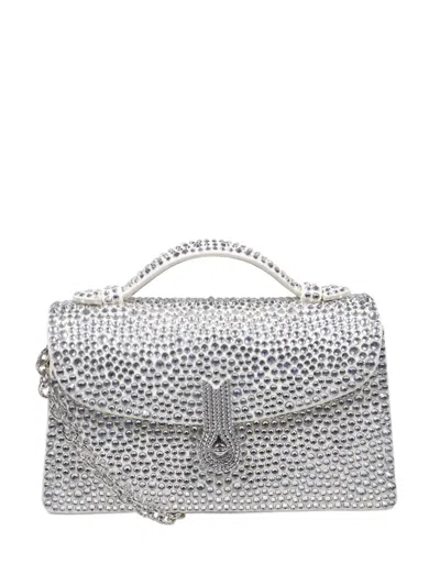 Amato Daniele Mini Crystal-embellished Leather Tote Bag In Gray