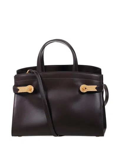 Amato Daniele Mini Queen Dual Logo-detail Tote Bag In Brown