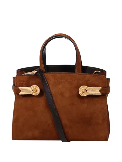 Amato Daniele Mini Queen Dual Suede Tote Bag In Red