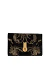 Amato Daniele Ornate Velvet Crossbody Bag In Black