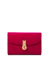 Amato Daniele Velvet Embellished-clasp Shoulder Bag In Red