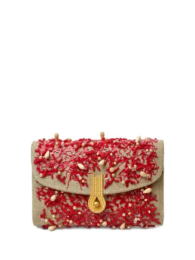 Amato Daniele Queen 3d Corals Clutch Bag