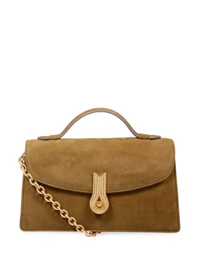 Amato Daniele Queen Altrove Suede Chain-link Crossbody Bag In Pattern