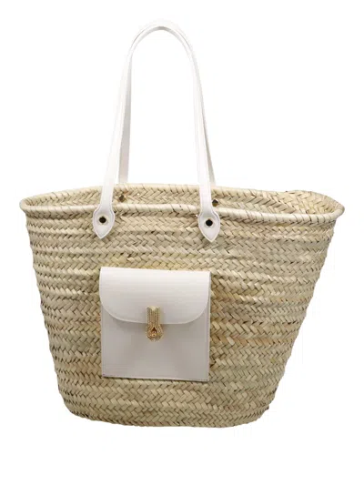 Amato Daniele Queen Basket Long Handles Bag In Neutrals