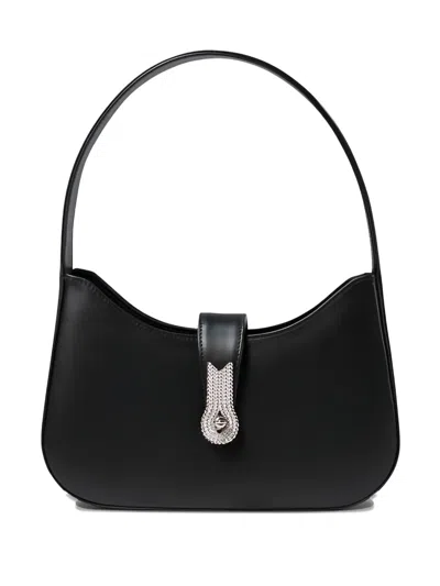 Amato Daniele Queen Leather Shoulder Bag In Black