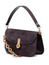 Amato Daniele Queen Vera Suede Tote Bag In Brown