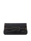 Amato Daniele Rectangular Blue Denim Shoulder Bag In Black