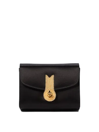 Amato Daniele Satin Crossbody Bag In Black
