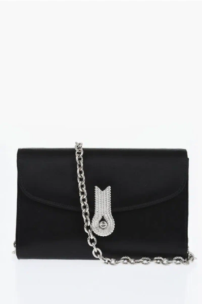 Amato Daniele Satin Queen Mid Shoulder Bag With Chain Strap