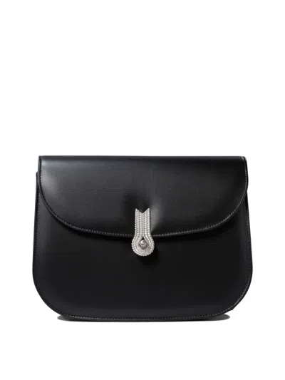 Amato Daniele Smooth Leather Crossbody Bag In Black