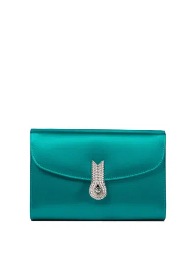 Amato Daniele Structured Light Blue Satin Crossbody Bag