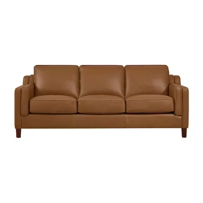 Amax Leather Bella Upholstered Sofa In Brown