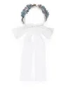 Amaya Floral Head Band In Blue