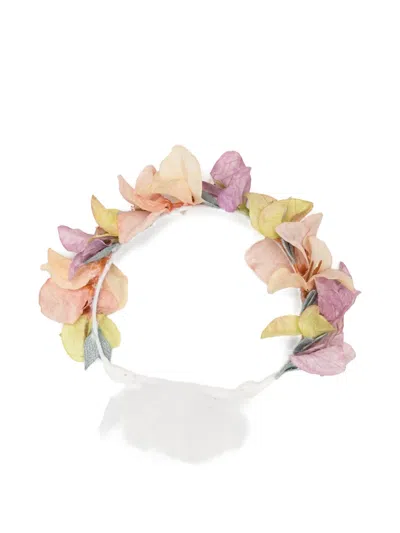 Amaya Kids' Floral Veil Hair Band In Pink