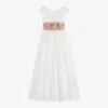 AMAYA GIRLS IVORY TULLE & LACE DRESS