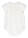 Amaya Lace-trimmed Moire Body In White
