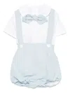 Amaya Linen Shorts Set In Blue