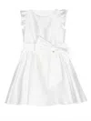Amaya Oversize-bow Interlock-twill Dress In White