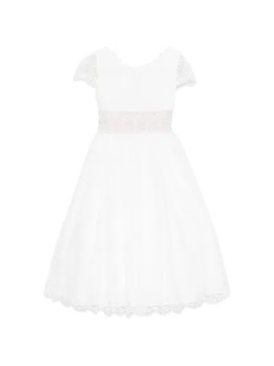 Amaya Kids' Short-sleeved Dress In White