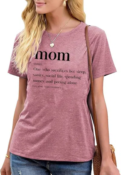 Amazed Soft Threadz Mom Definition Shirt In Heather Mauve