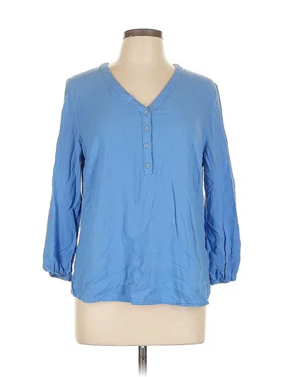 Pre-owned Amazon Essentials 3/4 Sleeve T-shirt In Blue