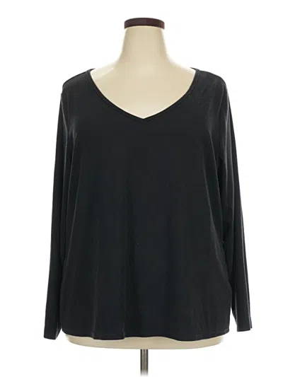 Pre-owned Amazon Essentials 3/4 Sleeve T-shirt In Black
