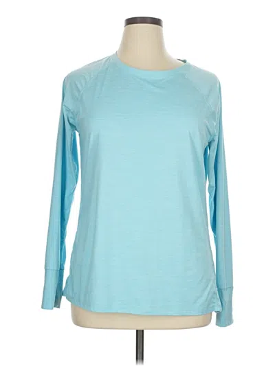 Pre-owned Amazon Essentials 3/4 Sleeve T-shirt In Blue