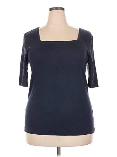 Pre-owned Amazon Essentials 3/4 Sleeve T-shirt In Blue
