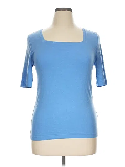 Pre-owned Amazon Essentials 3/4 Sleeve T-shirt In Blue