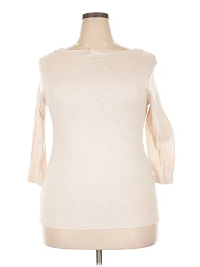 Pre-owned Amazon Essentials 3/4 Sleeve T-shirt In Ivory