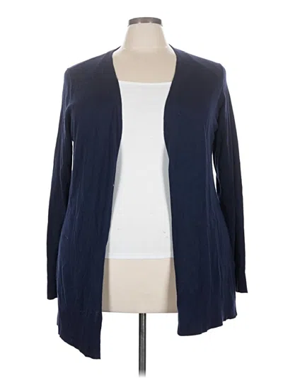 Pre-owned Amazon Essentials Cardigan Sweater In Blue